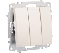 Выключатель Elbi Zena Vega Слоновая Кость трёх клавишный 1 выход M+K 609-012500-254