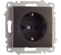 Розетка Elbi Zena Vega Черный с заземлением M+K 609-013000-217