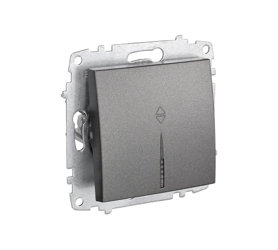 Переключатель с подсветкой Elbi Zena Vega дымчатый M+K 609-011100-210