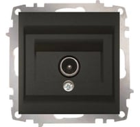 Розетка для TV с экраном (кoнцевая) Elbi Zena Vega дымчатый M+K 609-011100-273