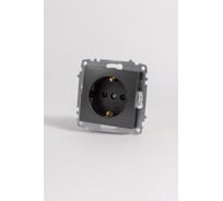 Розетка с заземлением Elbi Zena Vega дымчатый M+K 609-011100-217