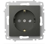 Розетка с заземлением и защитой от детей Elbi Zena Vega дымчатый M+K 609-011100-243