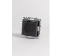 Розетка Elbi Zena Vega дымчатый с крышкой, заземлением и защитой от детей M+K 609-011100-219
