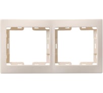 Рамка GENERICA РВ-2-ККм 2местн. верт. КВАРТА кремовый EMK21-K33-DM