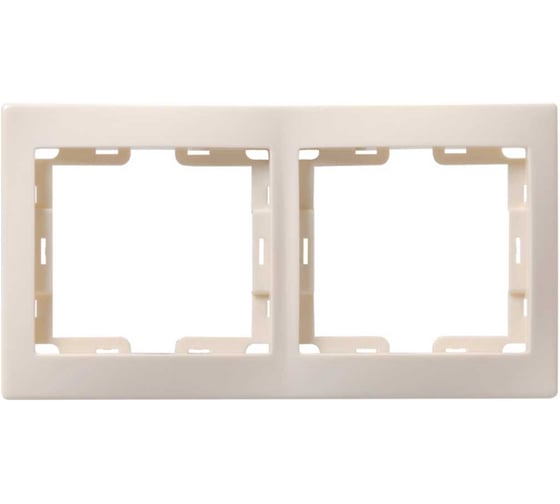 Рамка GENERICA РВ-2-ККм 2местн. верт. КВАРТА кремовый EMK21-K33-DM 1