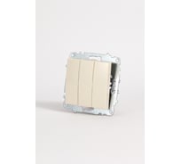 Выключатель трехклавишный Elbi Zena Vega Kремовый 1 выход M+K 609-010300-254