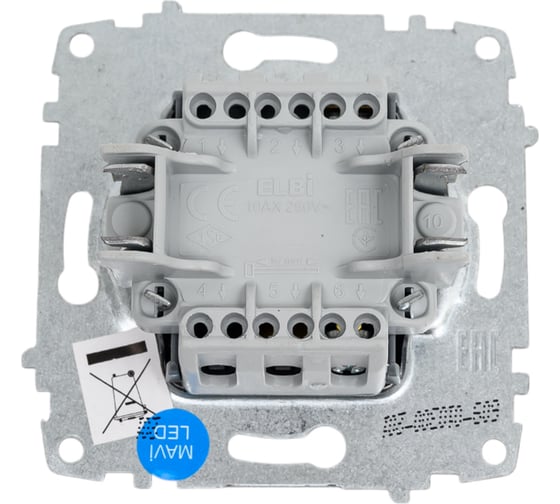 Выключатель одноклавишный Elbi Zena Vega Kремовый с подсветкой M+K 609-010300-201