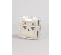 Розетка Elbi Zena Vega Kремовый компьютерная Двойная ( Cat 6) M+K 609-010300-248