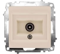 Розетка для TV Elbi Zena Vega Kремовый с экраном (Проходная) M+K 609-010300-272