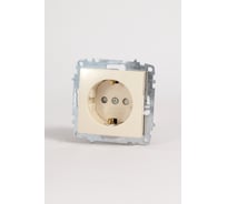 Розетка Elbi Zena Vega Kремовый с заземлением и защитой от детей M+K 609-010300-243