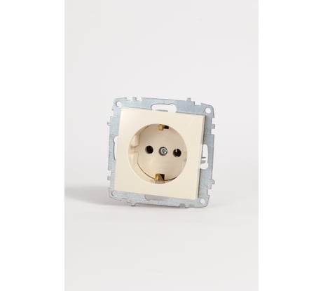 Розетка Elbi Zena Vega Kремовый с заземлением M+K 609-010300-217