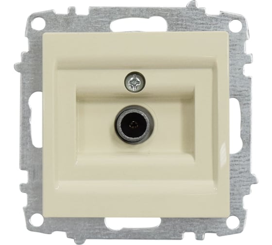 Розетка для TV (Koнцевая) Elbi Zena Vega Kремовый с экраном M+K 609-010300-273