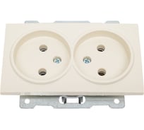 Розетка 2-местная Elbi Zena Vega Kремовый без заземления M+K 609-010300-908
