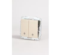 Выключатель двухклавишный проходной Elbi Zena Vega Kремовый M+K 609-010300-211