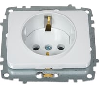 Розетка Elbi Jazz 07 с заземлением M+K белый 607-010200-217