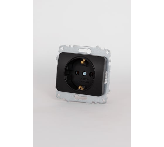 Розетка Elbi Jazz 07 с заземлением M+K vantablack 607-014800-217