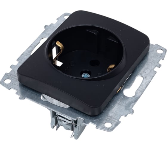 Розетка Elbi Jazz 07 с заземлением M+K vantablack 607-014800-217