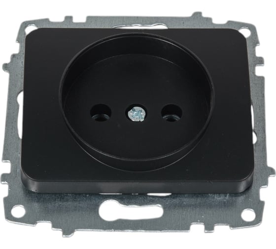 Розетка Elbi Jazz без заземления M+K vantablack 607-014800-215