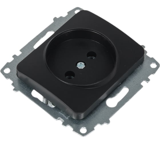Розетка Elbi Jazz без заземления M+K vantablack 607-014800-215