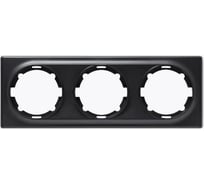 Комплект OneKeyElectro Рамка тройная, цвет черный (5шт.) 7702234