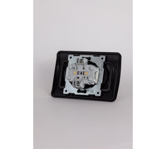 2-местная розетка Elbi Jazz Vantablack с защитными шторками 508-014800-918