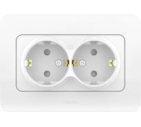 2-местная розетка Elbi Jazz Белый розетка с заземлением защита от детей 508-010200-917