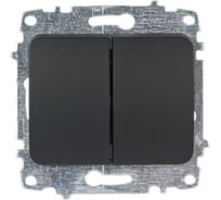 Выключатель 2-х клавишный Elbi Jazz vantablack 607-014800-202