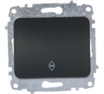 Выключатель 1 клавишный проходной Elbi Jazz M+K vantablack 607-014800-209