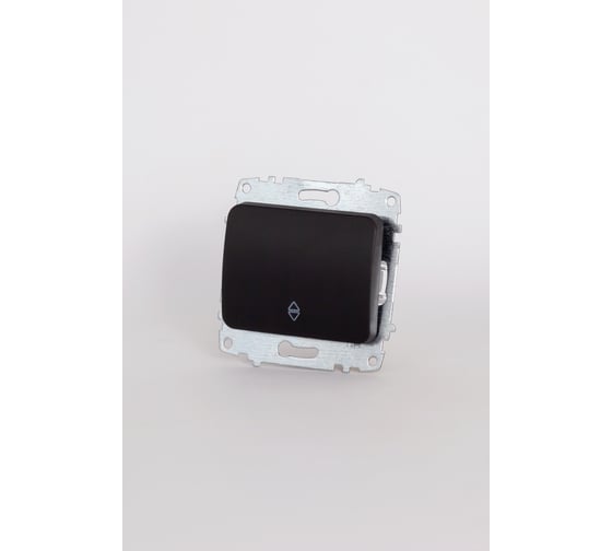 Выключатель 1 клавишный проходной Elbi Jazz M+K vantablack 607-014800-209
