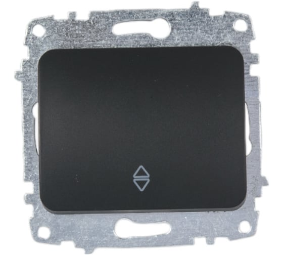 Выключатель 1 клавишный проходной Elbi Jazz M+K vantablack 607-014800-209 1