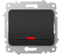 Выключатель Elbi Jazz с подсветкой M+K vantablack 607-014800-201