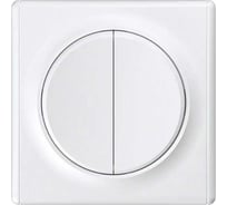 Комплект OneKeyElectro Выключатель двухклавишный (1 шт.); рамка (1 шт.), цвет белый 2242882