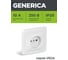 Розетка GENERICA 1местн. без з/к без защ.штор. 10А ВЕГА белый ERV10-K01-10-DM 2