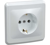 Розетка GENERICA 1местн. c з/к без защ.штор. 16А ВЕГА белый ERV11-K01-16-DM