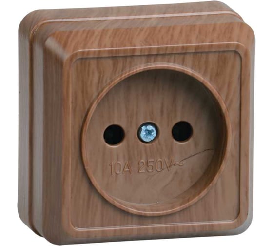Розетка GENERICA 1местн. без з/к 10А откр.уст. ОКТАВА дуб ERO10-K04-10-DC 1