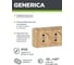 Розетка GENERICA 2местн. без з/к 10А откр.уст. ОКТАВА сосна ERO20-K03-10-DC 3