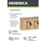 Розетка GENERICA 2местн. с з/к 16А откр.уст. ОКТАВА сосна ERO21-K03-16-DC 3
