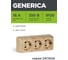 Розетка GENERICA 3местн. с з/к 16А откр.уст. ОКТАВА сосна ERO31-K03-16-DC 2