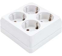 Розетка GENERICA 4местн. с з/к 16А откр.уст. ОКТАВА белый ERO41-K01-16-DC
