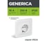 Розетка GENERICA 1местн. c з/к c защ.штор. 16А ВЕГА белый ERV14-K01-16-DM 2