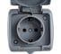 1-ая розетка IEK AQUATIC РСш12-2-А с заземляющим контактом, открытой установки, 16А, IP54 ERA12-K03-16-54 4