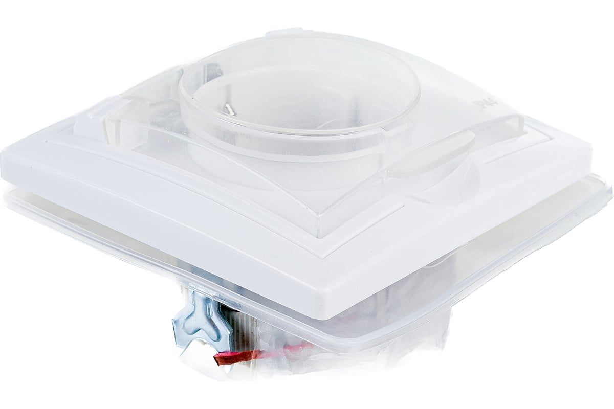 1-местная розетка с защитными шторками с крышкой IEK КВАРТА РСбш10-3 ...