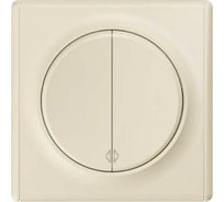 Комплект OneKeyElectro Переключатель (проходной) двухклавишный(1 шт.); рамка (1 шт.), цвет бежевый 2242897