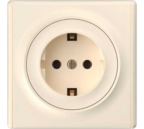 Комплект OneKeyElectro Розетка с заземлением, винтовые контакты (1 шт.); рамка (1 шт.), цвет бежевый 2242800
