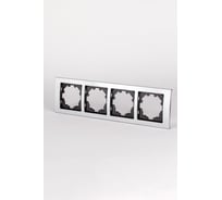 Рамка 4-местная Elbi Zena Platin Матовый Хром 500-073600-228