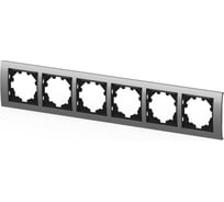 Рамка 6-местная Elbi Zena Platin Матовый Хром 500-073600-252