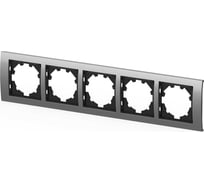 Рамка 5-местная Elbi Zena Platin Матовый Хром 500-073600-250