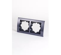 Рамка 2-местная Elbi Zena Platin Черный Жемчуг 500-073300-226