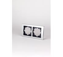 Рамка 2-местная Elbi Zena Platin Матовый Хром 500-073600-226