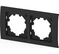 Рамка 2-местная Elbi Zena Platin Матовый Черный 500-073700-226